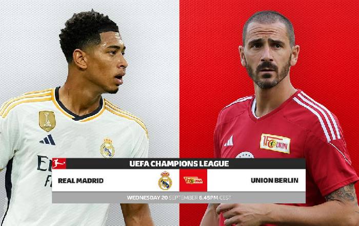 Nhận định bóng đá Real Madrid vs Union Berlin, 23h45 ngày 20/9