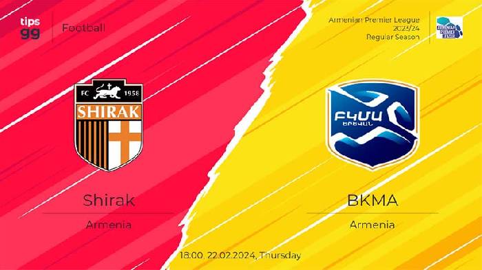 Soi kèo bóng đá Shirak vs BKMA Yerevan, 18h ngày 22/2