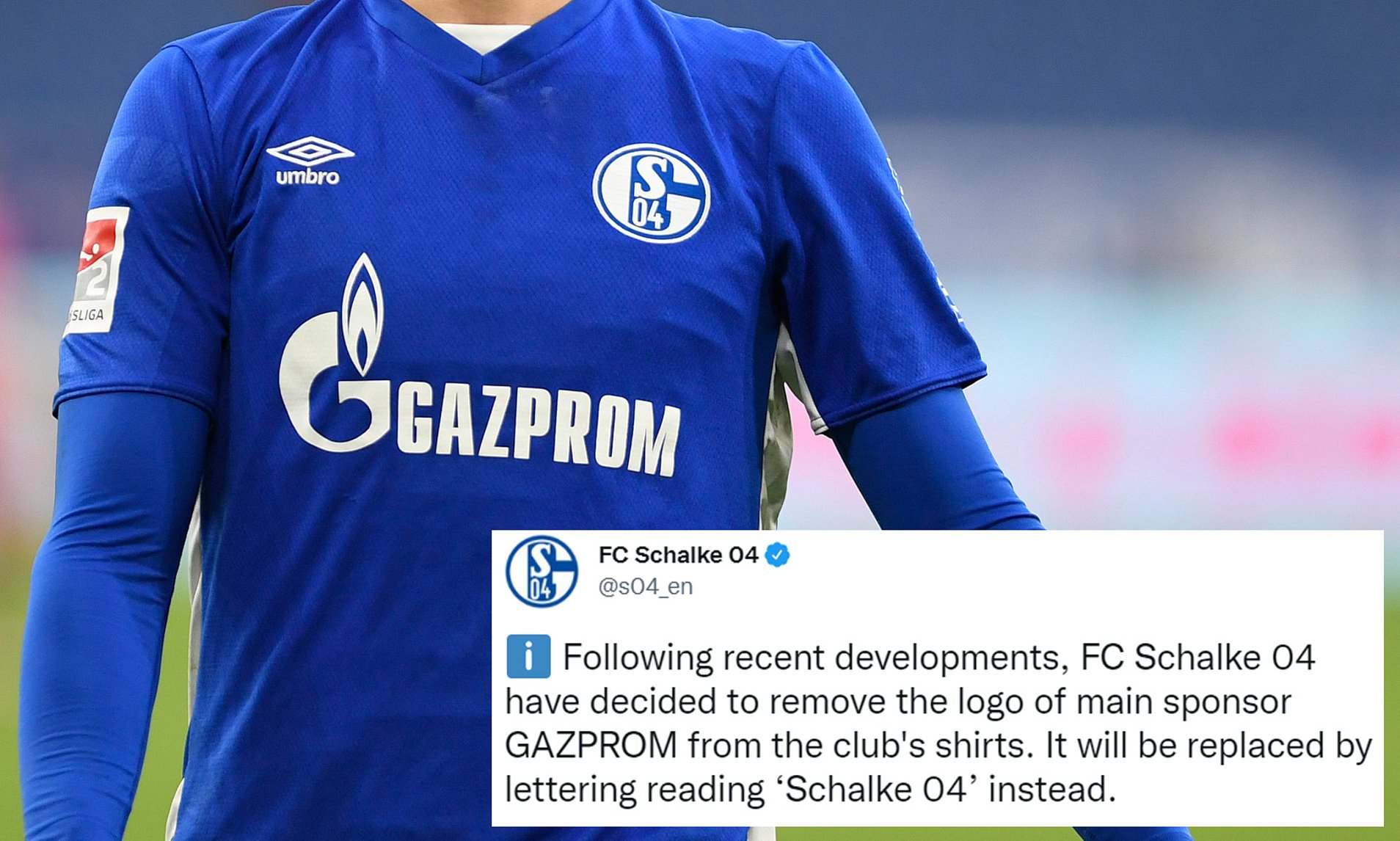 Schalke xoá thẳng tên nhà tài trợ nước Nga khỏi áo đấu sau xung đột Đông Âu - Ảnh 1